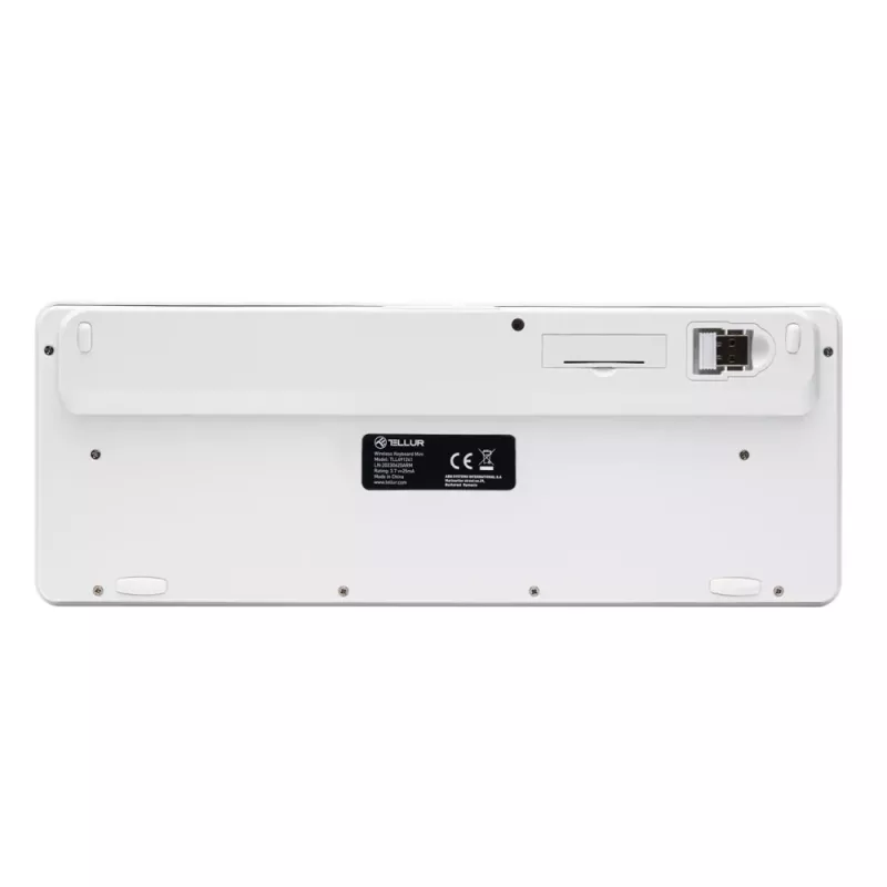 Teclado sem fios Tellur TLL491241 Mini branco — layout compacto, ligação sem fios