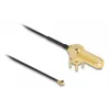 Cabo de antena DeLOCK SMA 90° conector fêmea PCB cabo coaxial blindado 0,15 m I-PEX MHF1 Preto Dourado