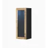 Vitrina Cama Meble VIGO 90 vidro, montagem na parede, 90×35×32 cm, preto/carvalho Wotan