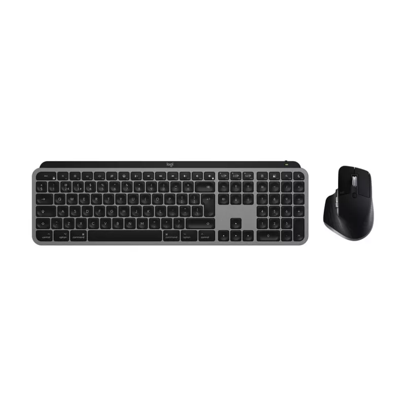 Logitech MX Keys S Combo para Mac, sem fios, conjunto de teclado e rato layout DE, teclas e funções otimizadas para macOS