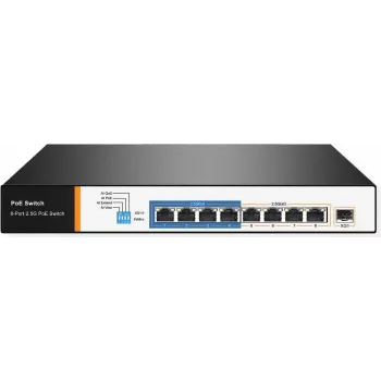 Switch de rede VALUE 21.99.1189 2.5G Ethernet 8 portas PoE 1U preto