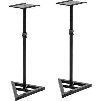 Suporte de monitor Omnitronic MO-5 para 2 monitores, altura ajustável, montagem em mesa