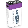 Ansmann ANS 1315-0005 - bateria Li-Ion 9V bloco 340 mAh 9 V pack de 1 - pilha recarregável
