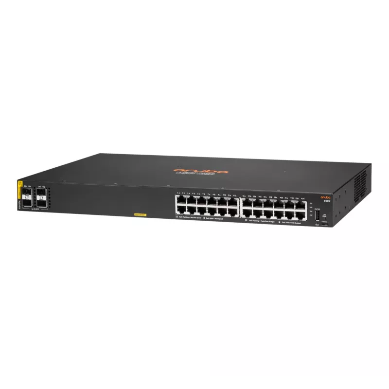 Switch HPE Aruba Networking CX 6000 24G Class4 PoE 4SFP 370W