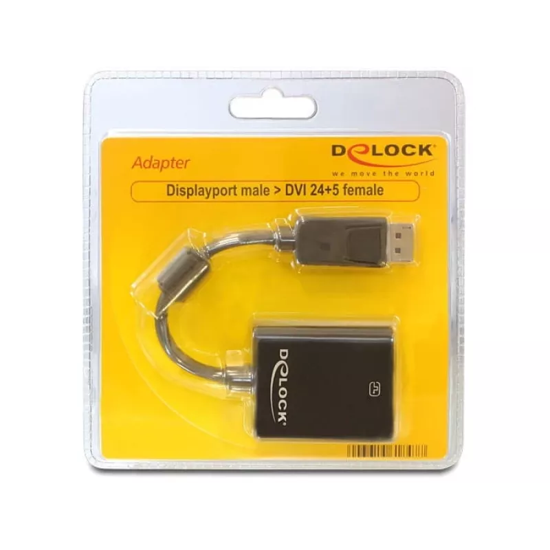 Adaptador Delock DisplayPort macho > DVI 24+5 fêmea - Adaptador DisplayPort - DisplayPort (M)
