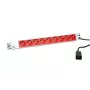 Distribuidor de energia Bachmann 333.936 2m 9 tomadas AC interior cinzento vermelho