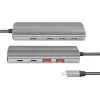 Hub LogiLink USB 3.2 Gen2 7+1 portas 2x USB-A 5x USB-C PD 100W alumínio