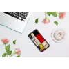 Capa para smartphone iKins para iPhone XS Max Mondrian preta – capa de proteção, concha rígida