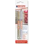 Conjunto de marcadores Edding e-751, ponta redonda, dourado e prateado metálico, pack de 2