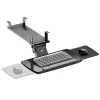 Suporte de teclado sob a secretária Maclean, ajustável, máx. 5 kg, preto, MC-156 B