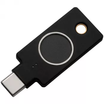 YubiKey C Bio FIDO Edition Yubico preto autenticação sem palavra-passe