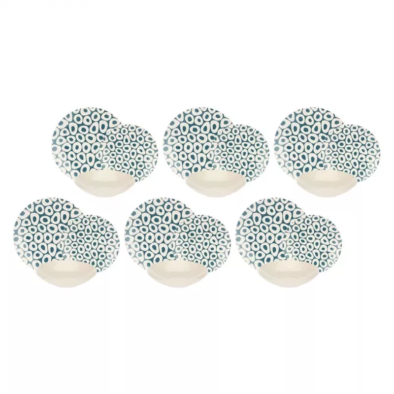 Serviço de mesa para 6 pessoas Rose&Tulipani R18420TA18 Design Sea Stones, 18 peças