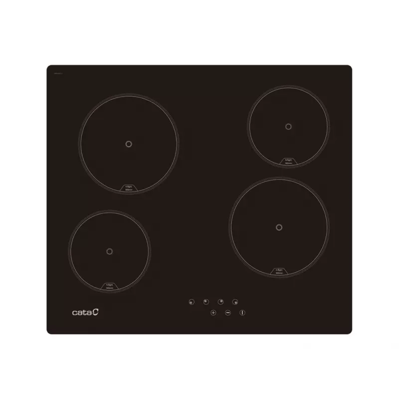 Placa encastrável CATA TN 604 – 59 cm preta, 4 zonas de cozedura, controlo tátil, indicador LED