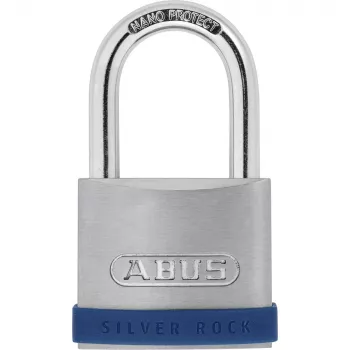 Cadeado convencional ABUS Silver Rock 5 fechadura de chave azul prateado