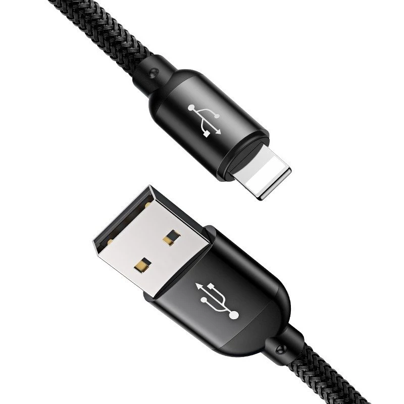 BASEUS Colorfone CAMLT-BSY01 cabo USB 1,2 m USB A 3 x USB C preto, vermelho, azul