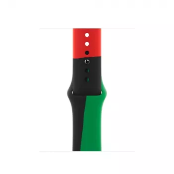 Pulseira Apple 40mm preta Unity Sport Band M/L preto verde vermelho