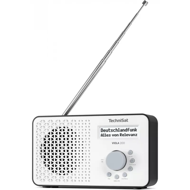 TechniSat VIOLA 200 rádio despertador digital DAB+, branco/preto