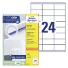 Etiquetas universais 70x35mm InkjetLaserCopy A4 100 folhas 2400 peças branco