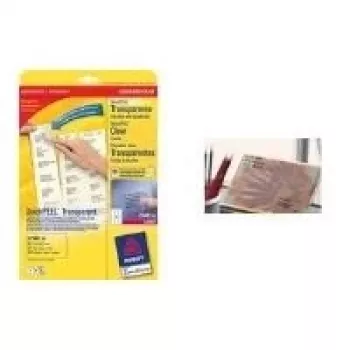Avery L4772 - etiquetas de endereço transparentes - 42,3 x 99,1 mm - 300 unid. (25 folhas x 12) - (L4772-25)