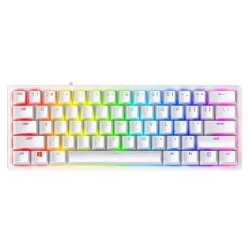 Teclado Razer Huntsman V3 Pro Mini gaming USB branco interruptor ótico RGB LED