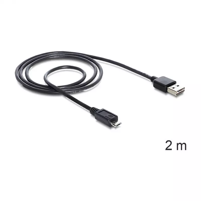 Cabo USB DeLOCK EASY-USB 2.0-A Micro-B 2m