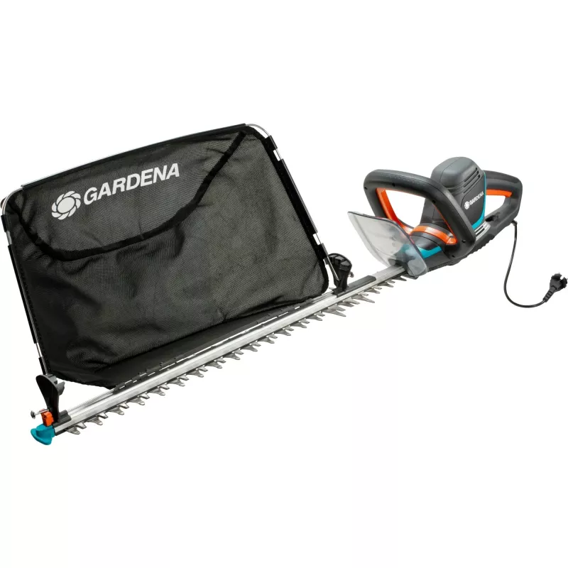 Gardena PowerCut 700/65 corta-sebes elétrico, 700 W, 65 cm, lâmina dupla, 3,7 kg, preto/turquesa