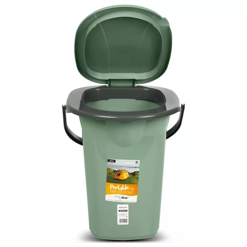 Balde sanitário portátil GreenBlue GB320GG — balde sanitário portátil leve, modelo GB320GG