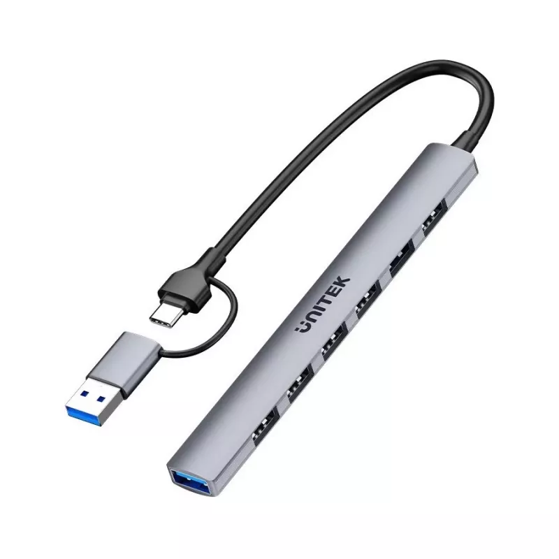 Hub USB Unitek H1209AGY01 USB-A 5Gbps 7 em 1