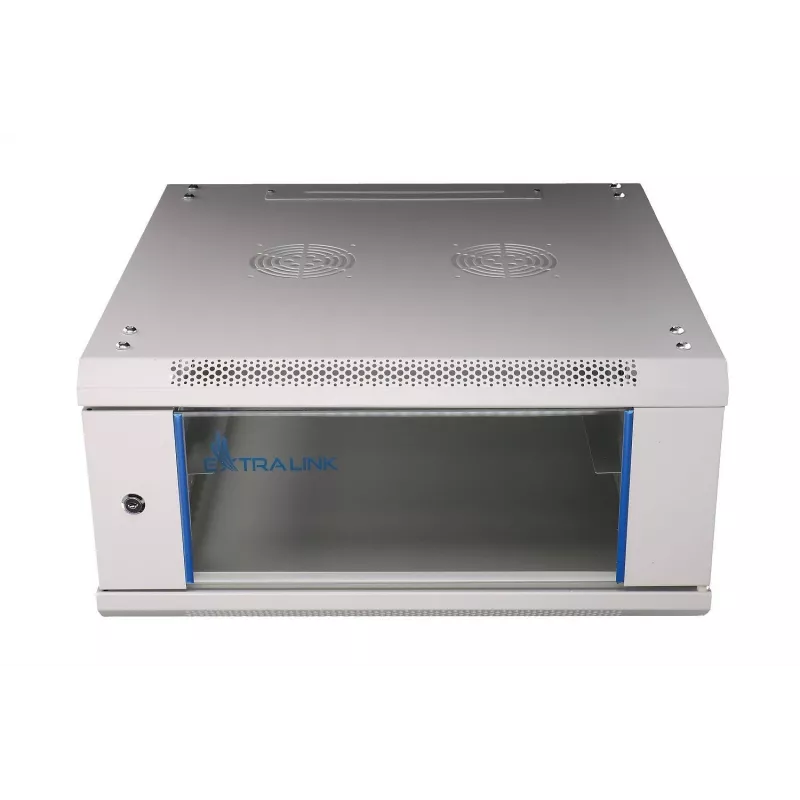 Armário Rackmount Extralink 4U 600x600 cinzento montado na parede