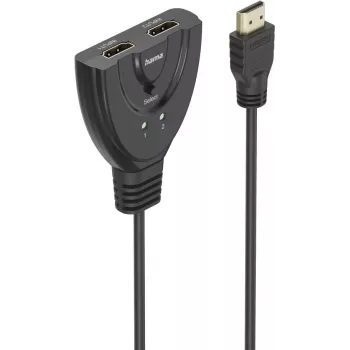 Comutador HDMI™ 4K Hama 2x1, 2x conector fêmea HDMI™ - 1x ficha HDMI™ (00305019)