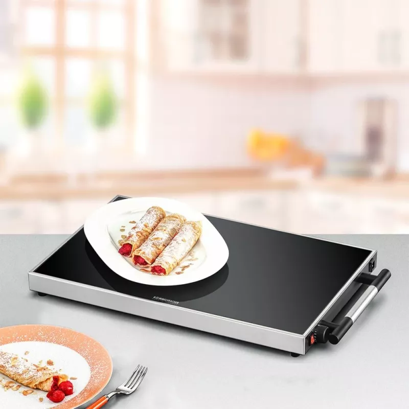 Placa de aquecimento Rommelsbacher WPR 307/E 300 W – placa de aquecimento de buffet para manter os alimentos quentes