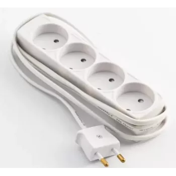 Extensão elétrica Microconnect GRUELU4H015 1,5 m 4 tomadas AC para interior branco