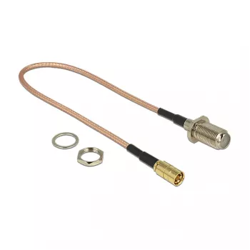 Cabo coaxial DeLOCK 13024 0,25 m F SMB castanho