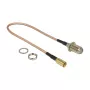Cabo coaxial DeLOCK 13024 0,25 m F SMB castanho