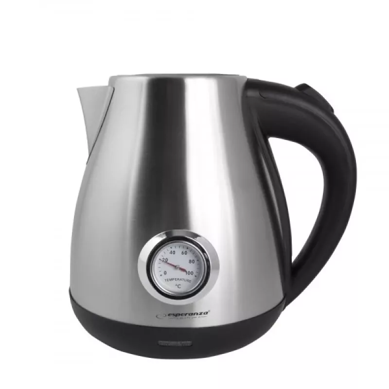Chaleira ESPERANZA EKK029 — 1,7 L, 2200 W, aço inoxidável e plástico preto