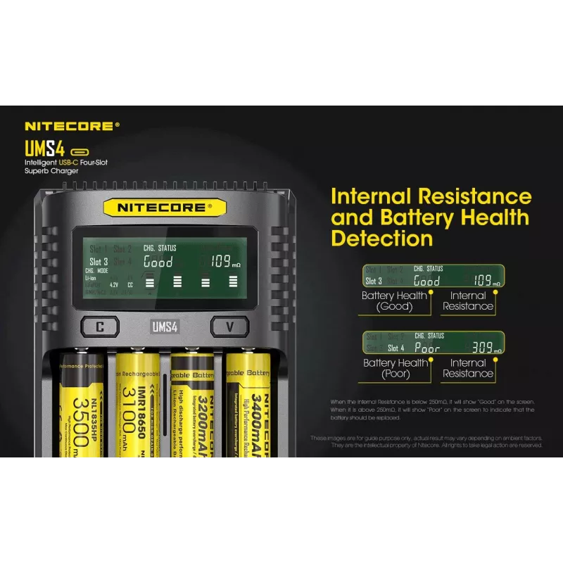 Carregador Nitecore UMS4