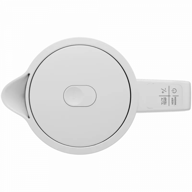 Chaleira elétrica, branca, 220-240V, 1850-2200W, 1,7L, função de manutenção de temperatura 30 min., 40,60,80,90,100, painel de controlo no punho