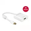 Adaptador Mini DisplayPort 1.2 > HDMI (ST-BU) DeLock 4K branco