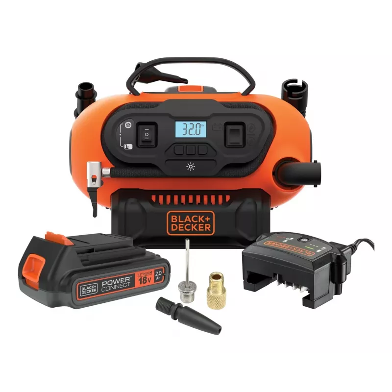 Black & Decker BDCINF18N-QS Compressor de ar 160 l/min AC/isqueiro