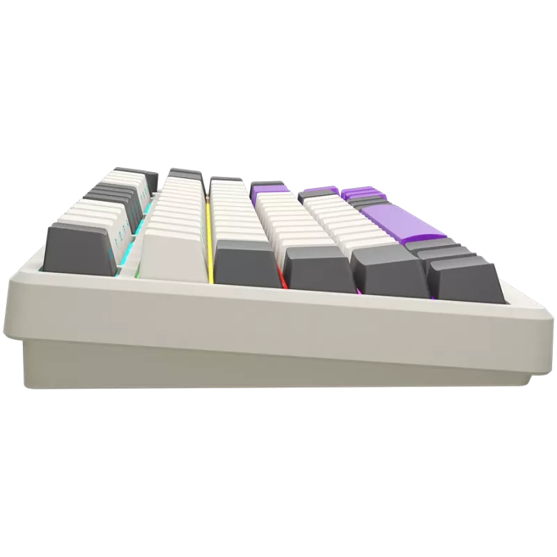 LORGAR KBP7075W, teclado gaming mecânico 75% sem fios Pro, bege, layout EN