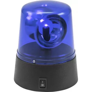 Luz de polícia mini LED EUROLITE 50603660 azul – recarregável por USB, a pilhas, sinal de aviso compacto