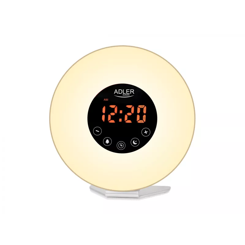 Despertador Adler AD1916 com simulação de nascer do sol e rádio FM