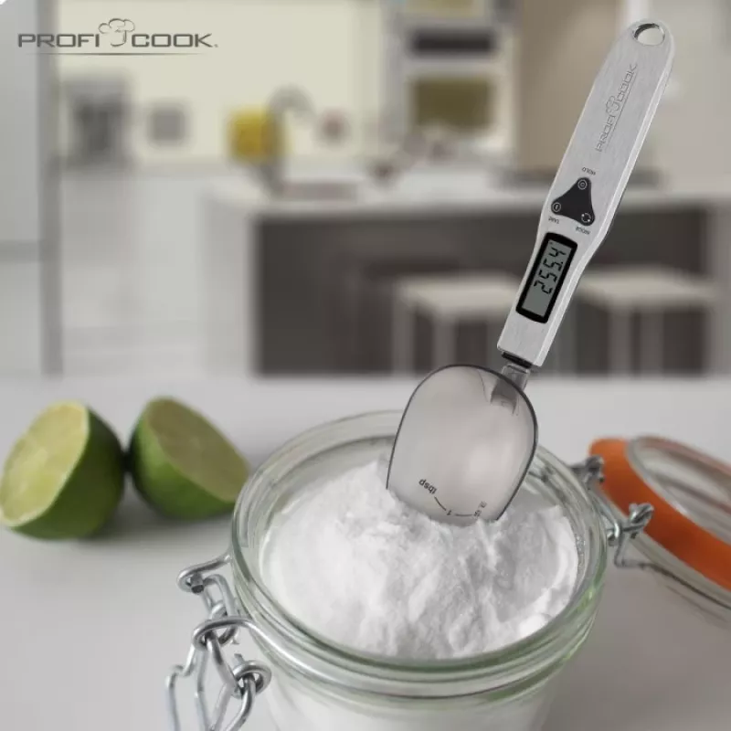 Balança de cozinha eletrónica ProfiCook PC-LW 1214 aço inoxidável