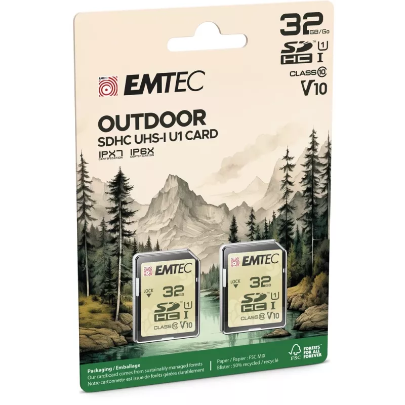 Cartão de memória Emtec 32 GB UHS-I U1 V10 Outdoor ECMSD32GHCU1ORP