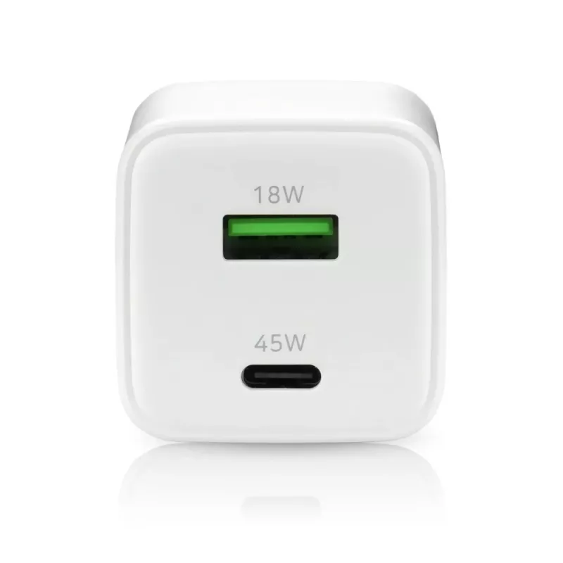 Carregador de parede everActive SC-450Q 45W 1×USB-C 1×USB-A Branco