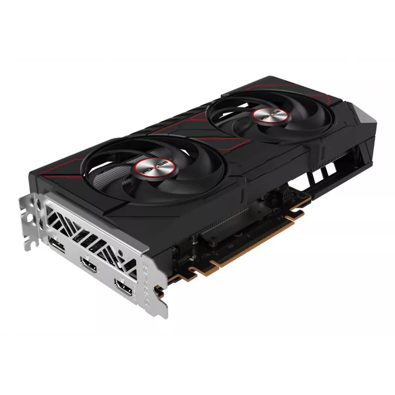 Placa gráfica Sapphire Radeon RX 9060 XT 8GB GDDR6, 128-Bit, PCIe 5.0, 3320 MHz, 2x DP + HDMI