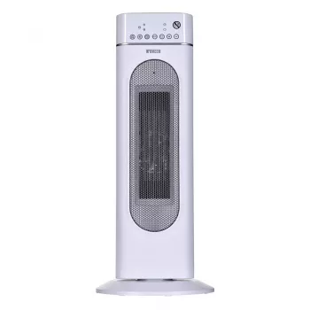 Aquecedor elétrico cerâmico NOVEEN PTC3000, 2000 W (1200 W mín.), indicador LED, temporizador, comando, oscilação, branco