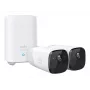 Eufy Security, sistema de câmaras de vigilância sem fios eufyCam 2 Pro para casa, 365 dias de autonomia da bateria, compatibilidade com HomeKit, resolução 2K, resistente às condições atmosféricas IP67, visão noturna, conjunto de 2 câmaras, sem mensalidades