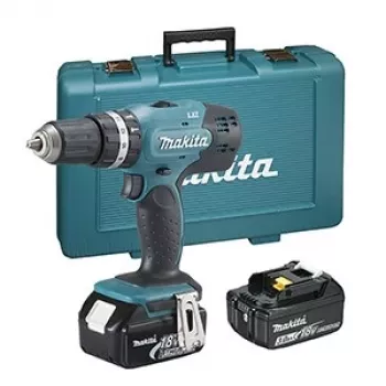 Berbequim Makita DHP453RFE sem chave preto, azul 1,8 kg