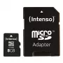 Cartão de memória micro SDHC 8GB C10/W/ADAPTER 3413460 INTENSO